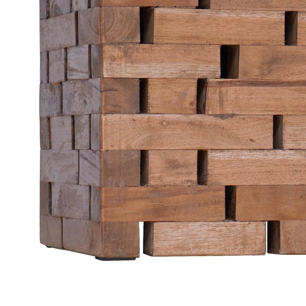 Pouf Naturale 29 x 29 x 48 cm Legno massello di recupero 42012388