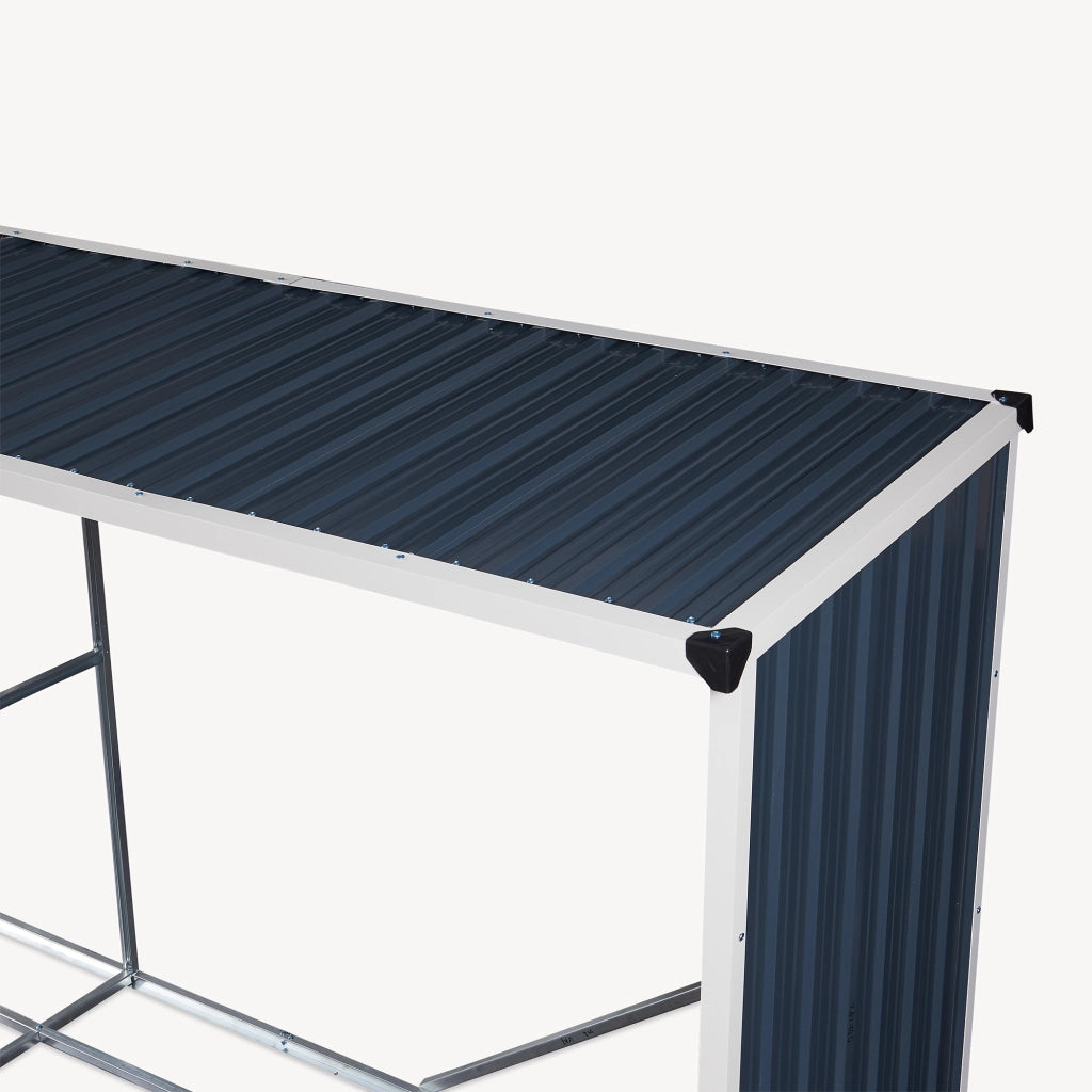 Portalegna Kalmar da Esterno con Tettuccio 352 x 80 x 152 cm Antracite casa.pro