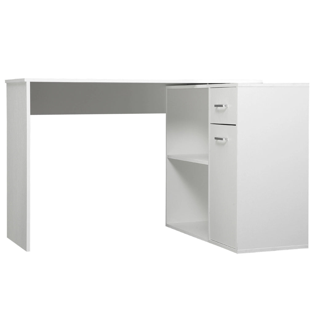 Scrivania angolare girevole 180¡ã ¨C zephmum ¨C bianco 117x82x74 cm