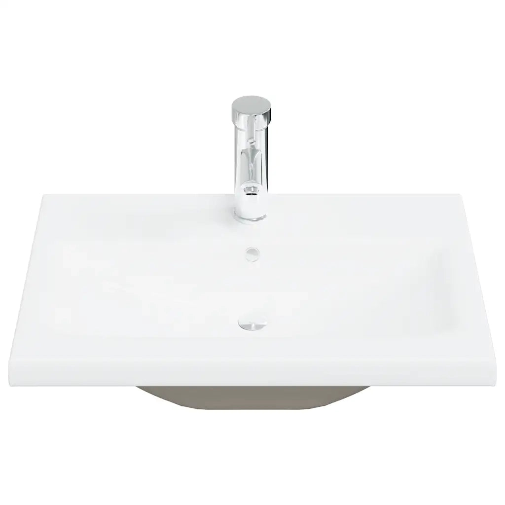 Lavabo da Incasso con Rubinetto 61x39x18 cm in Ceramica Bianco CFW6672603