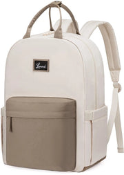 Borsa da Spalla per Donna, Borsa da Studio per Laptop per Ragazza, Borsa per Scuola e Università, Borsa da Viaggio per Donna, 15.6 Pollici, Borsa da Spalla per Uomo, Borsa da Viaggio per Donna, Beige Khaki