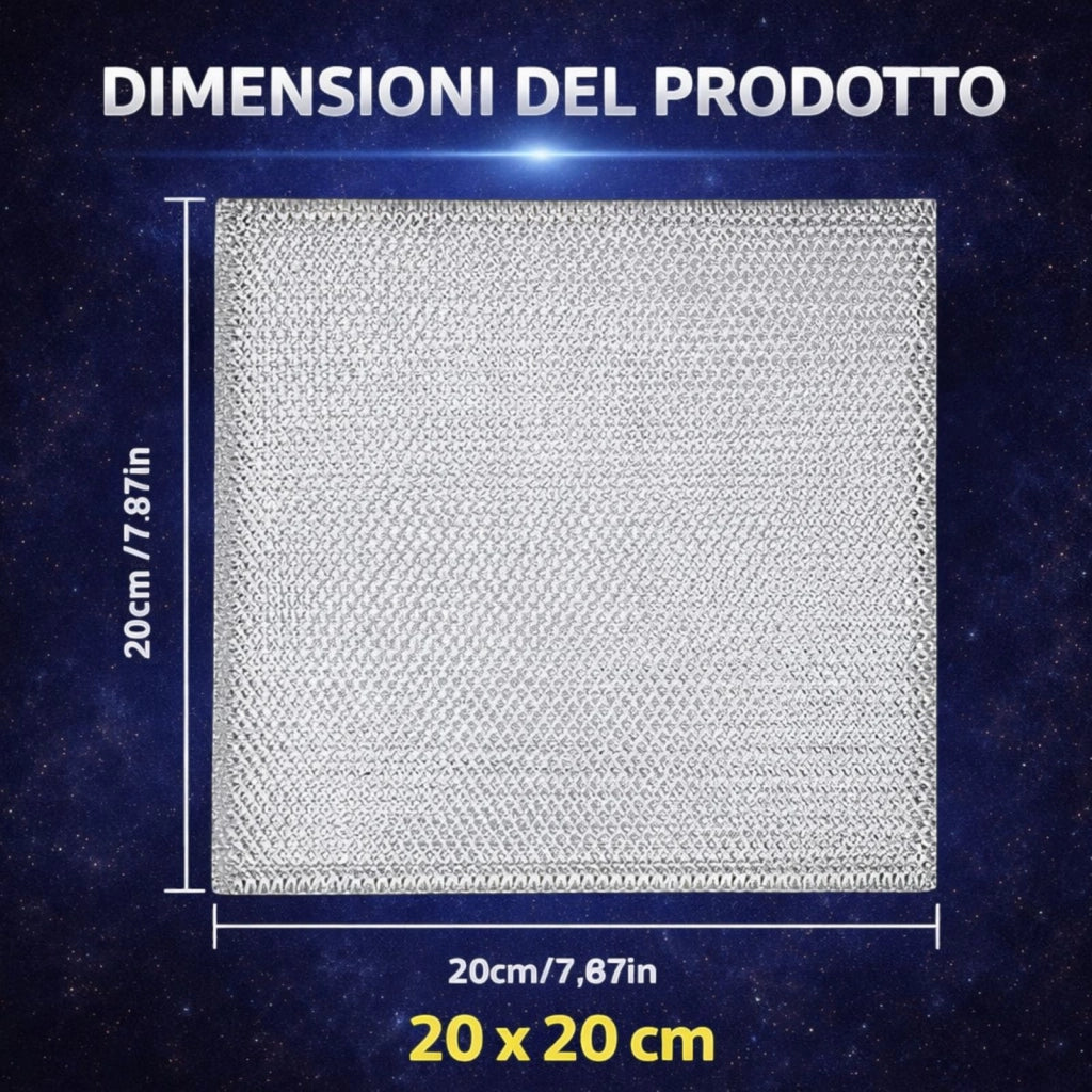 12 Pezzi Panni Spugna Antigraffio Multiuso 20x20 cm Cucina Superfici Delicate