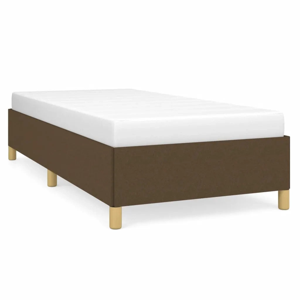 Giroletto senza Materasso-Struttura Letto Marrone Scuro 100x200 cm Tessuto 249532