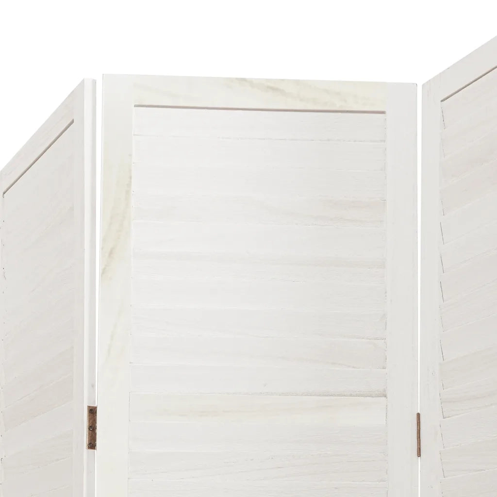 Divisorio Ambienti | Divider per stanze | Paravento 5Pannelli Bianco Legno Massello di Paulownia