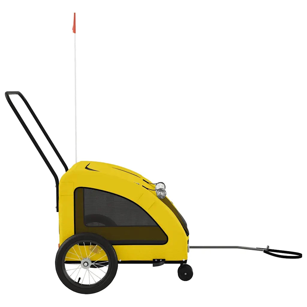 Rimorchio da Bici per Animali Giallo Oxford e Ferro CFW7422470