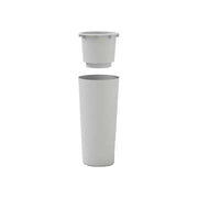 Vaso alto Cache-pot Veca Clou Rotondo Altezza 65 cm- con Cache Pot vari colori Colore: Bianco