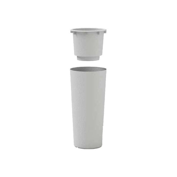 Vaso alto Cache-pot Veca Clou Rotondo Altezza 65 cm- con Cache Pot vari colori Colore: Bianco