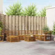 Set divano sezionale 9 pcs Naturale Legno di Acacia Massello 3375339