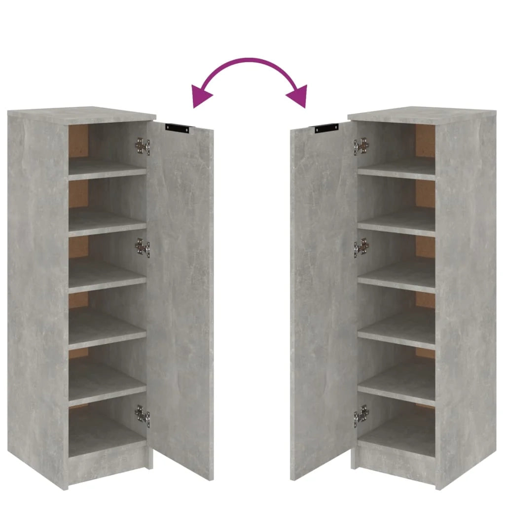 Scarpiera mobile contenitore per scarpe mobile per ingresso/corridoio/soggiorno 30 x 35 x 100 cm legno ingegnerizzato grigio 02_0021804