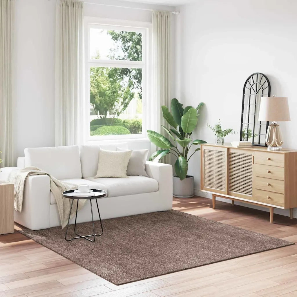 Tappeto Shaggy Antiscivolo Marrone 200 x 200 cm PP 4019796