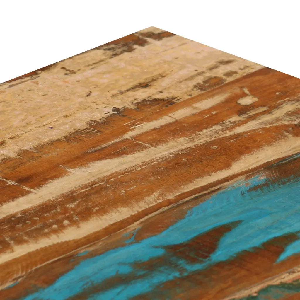 Tavolino da Salotto 100x50x35 cm Massello di Recupero e Acciaio 247338