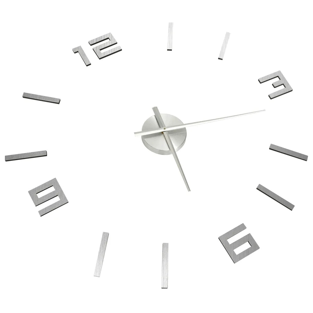 Orologio da Parete 3D Design Moderno Argento 100 cm XXL 325158