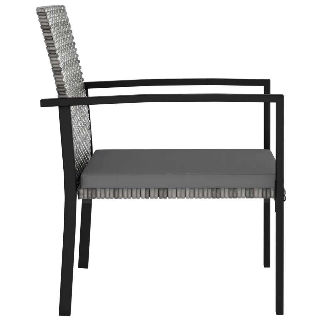 Set da Pranzo da Giardino 5 pz in Polyrattan Grigio cod mxl 36148