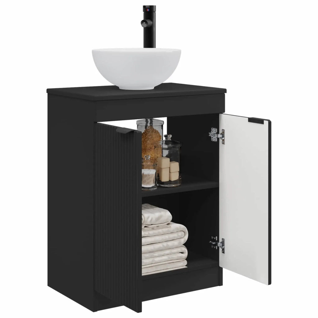 Mobile da bagno con lavabo Nero 54 x 35 x 83 cm