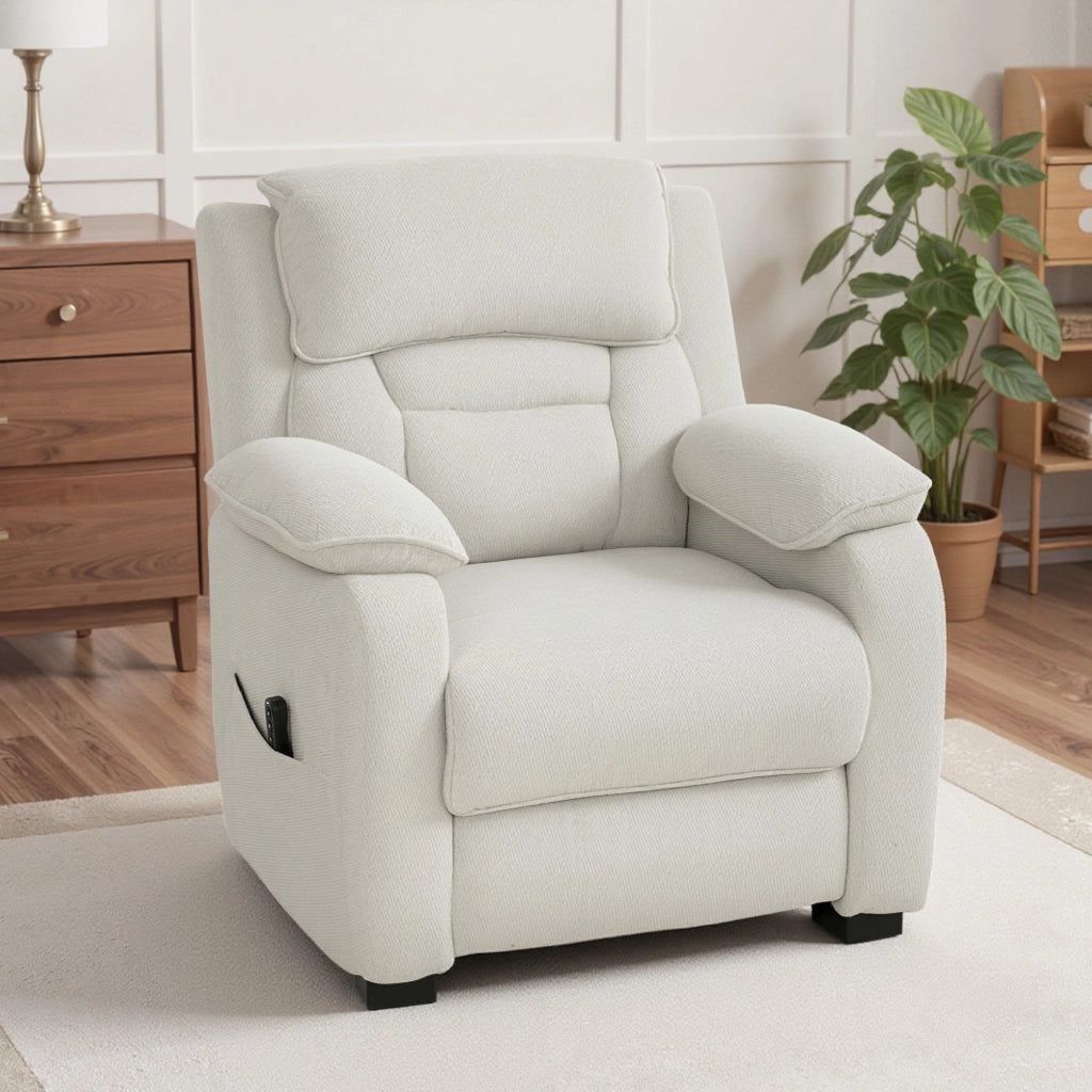 Poltrona relax elettrica reclinabile ¨C Minimal ¨C 86x90x103cm cr¨¨ma