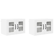 Set di 2 pensili da cucina moderni per un'organizzazione efficiente 60 x 31 x 40 cm legno composito bianco 02_0054310
