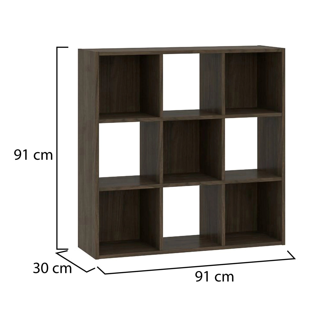 Biblioteca Liga, Libreria 6 Ripiani, 91x30x91h cm Marrone Noce
