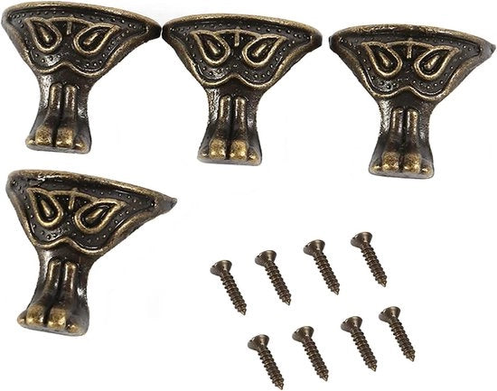 Decorazione per angoli in ottone antico con scatola per regali, decorazione per mobili, angoli e piedi, protezione angolare, accessori retro.