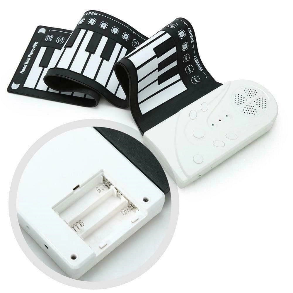 Trade Shop - Tastiera Pianola Elettronica Pianoforte Musicale Pieghevole 49 Tasti Q-gq001 -