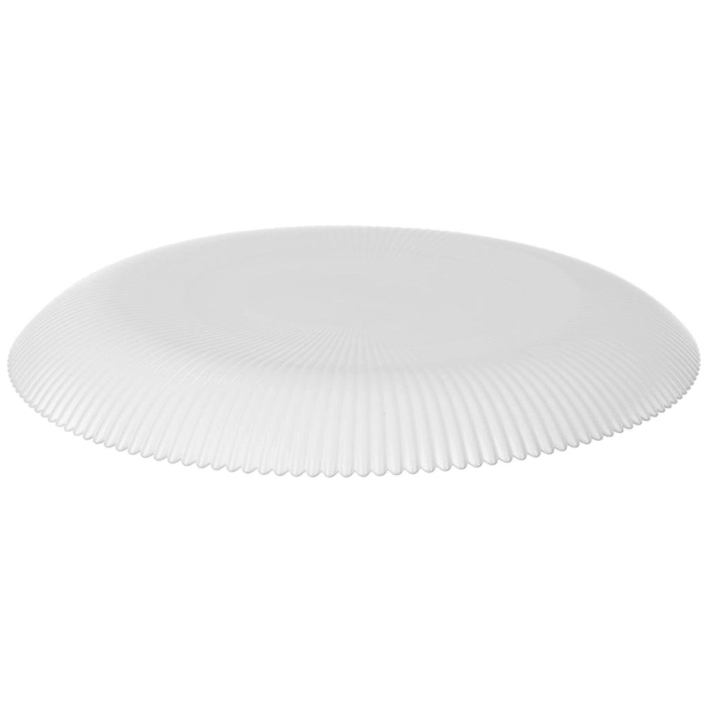 Piatto piano KADAX basso 26,5 cm Vetro Grande rotondo Vetro piatto scanalato