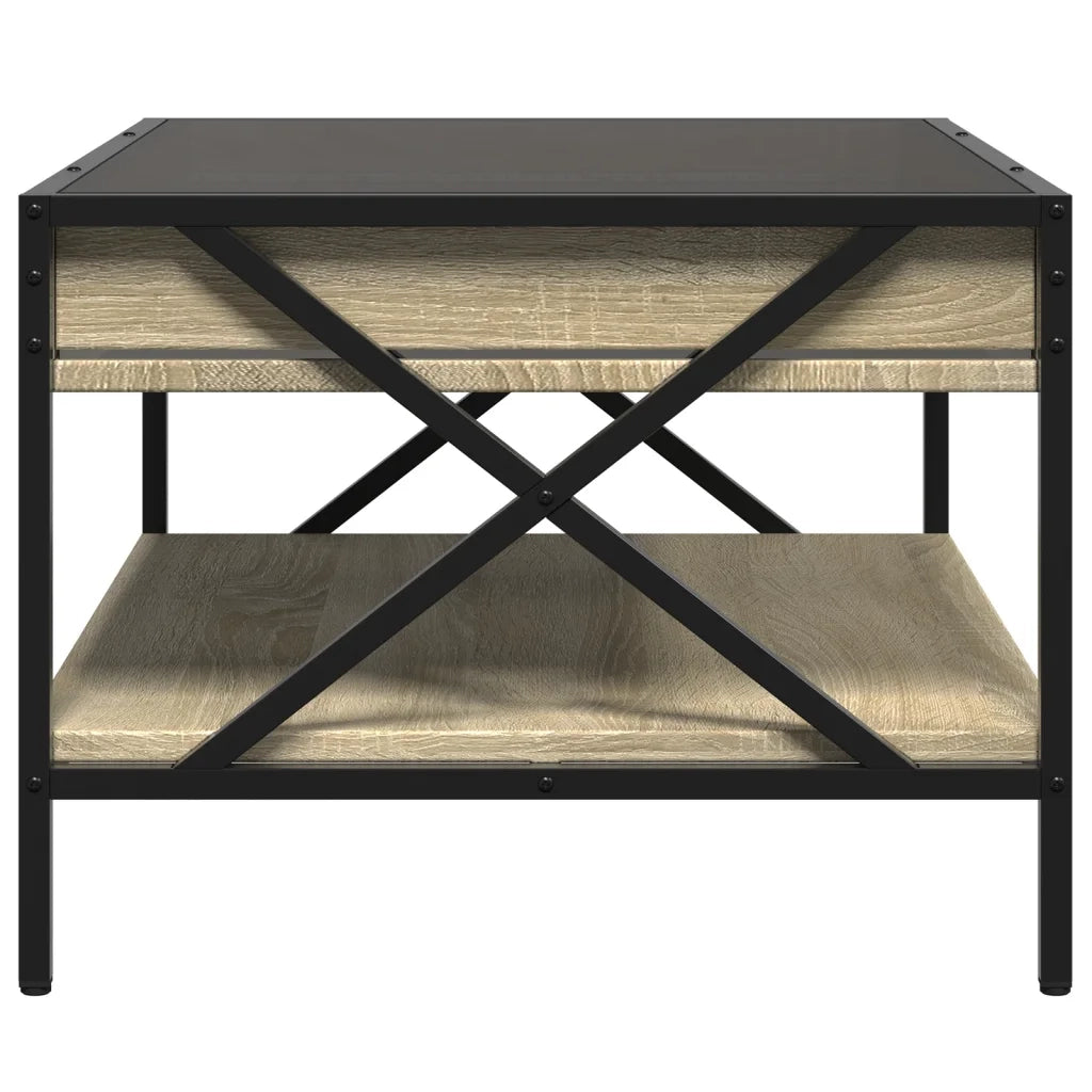 Tavolino da Salotto con LED Infinity Rovere Sonoma 70x50x38 cm 847703