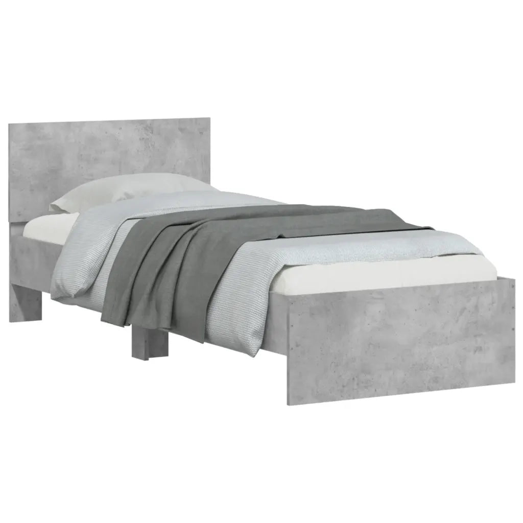 Giroletto Testiera Grigio Cemento 90x200 cm Legno Multistrato 838627