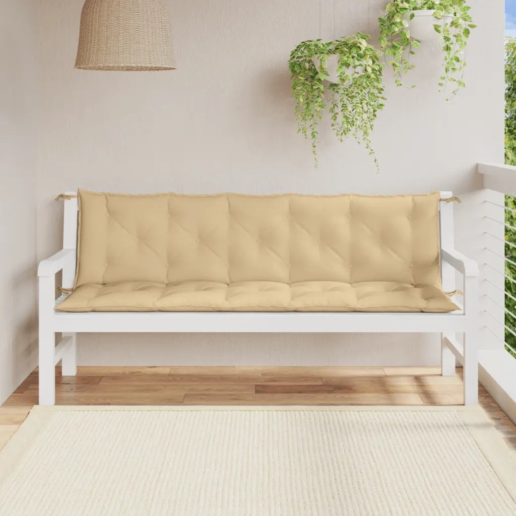 Cuscini Panca Giardino 2pz Beige Mélange 180x50x7 cm Tessuto 4002622