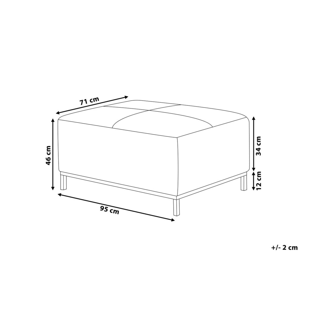 Pouf poggiapiedi ottomano in tessuto bouclè bianco Rettangolare Minimalista Moderno