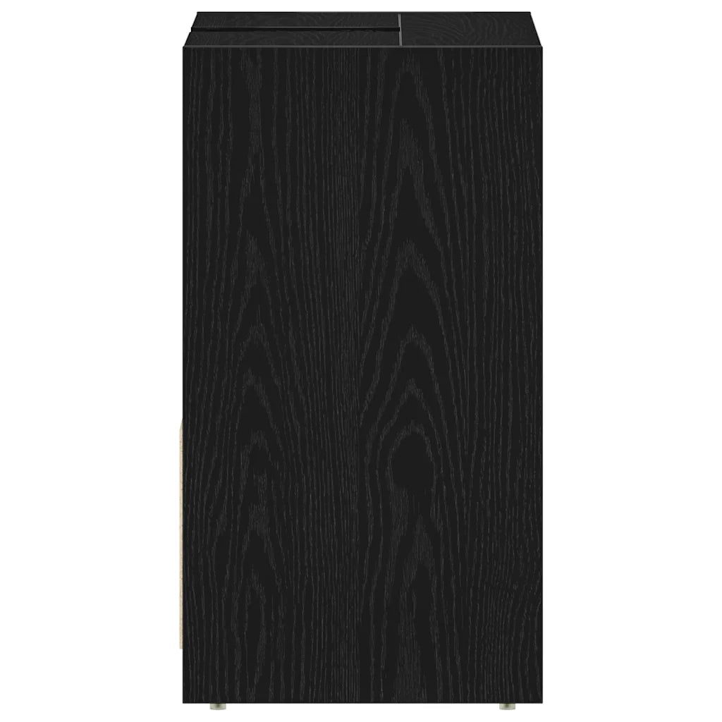 vidaXL Armadietto Bagno Rovere Nero 60x33x60 cm Legno Ingegnerizzato