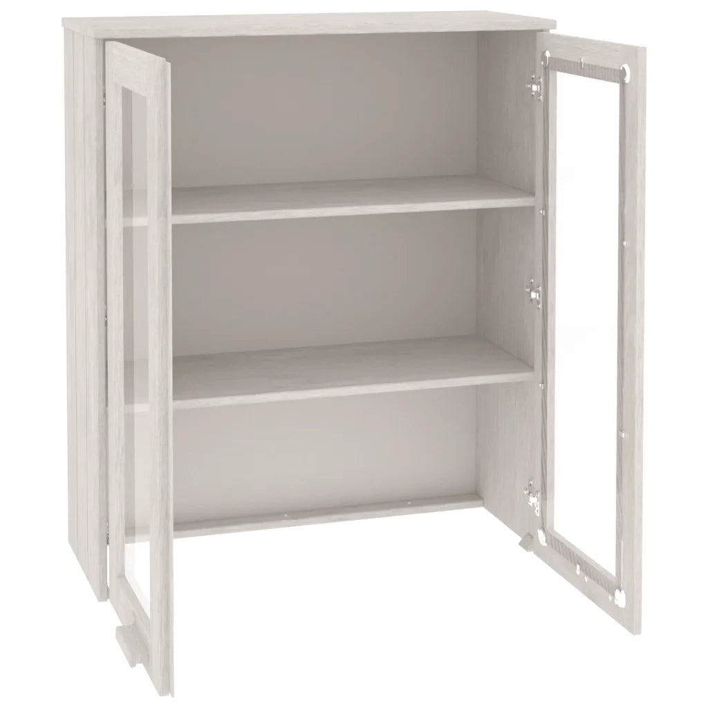 Piano Credenza HAMAR Bianco 85x35x100 cm Legno Massello di Pino 340505