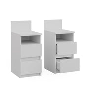 Vicco Comodino camera da letto Bianco 25 x 59.1 cm Set di 2