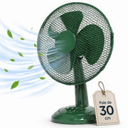 Ventilatore da Tavolo Diametro 30cm Potenza 35W Verde 3 Velocità Silenzioso