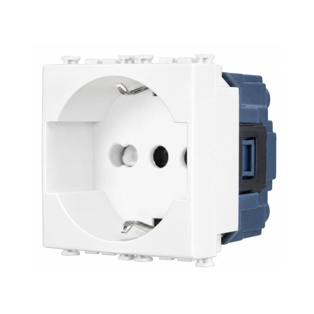 EcoPrice Presa Schuko 2P+T 10/16A 250V Social Bianco SD91400B