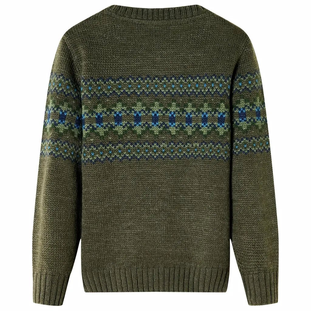 Maglione per Bambini Lavorato a Maglia Cachi 92