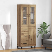 Credenza 2 pcs Rovere artigianale Legno multistrato 3415994