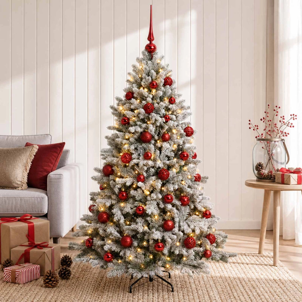 Albero di Natale Artificiale con Palline 150 cm 150 LED 3465876