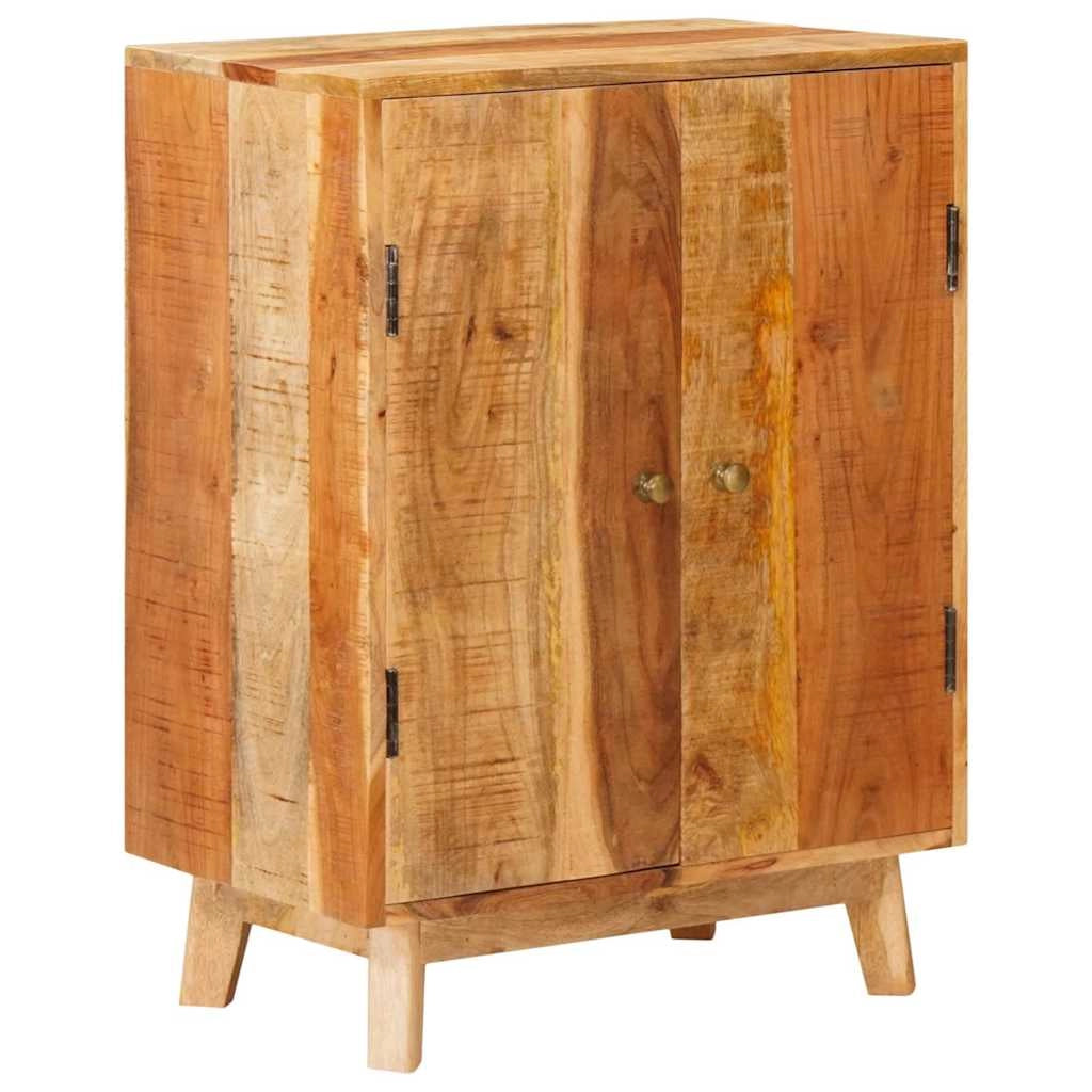 Mobiletto portaoggetti rettangolare moderno dimensioni interne 55 x 35 x 75 cm ampio spazio di archiviazione legno di mango marrone 02_0058088