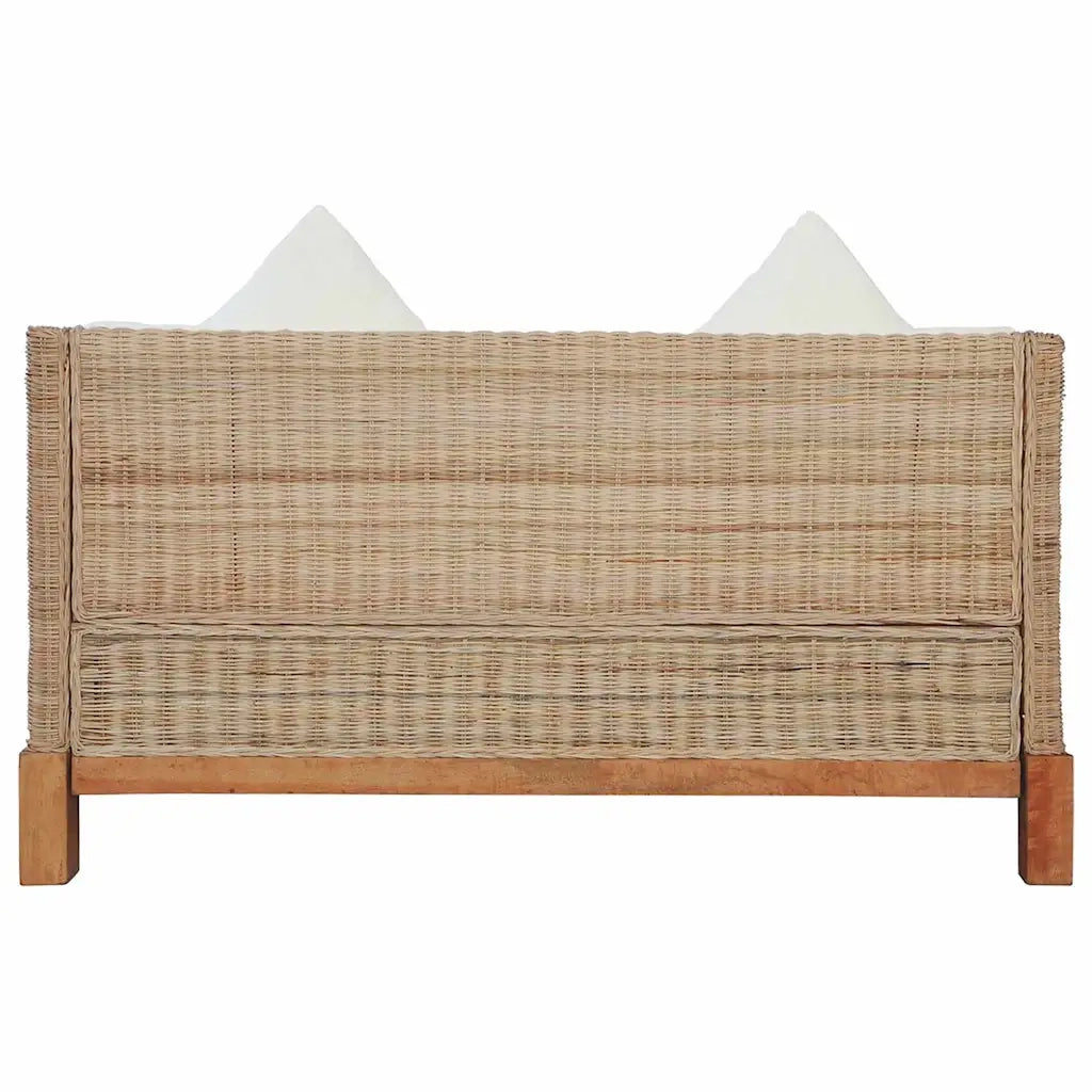 Set di Divani 2 pz con Cuscini in Rattan Naturale cod mxl 6260