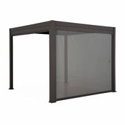 Pergola bioclimatica 3x4m in alluminio + tenda da sole 4m, antracite