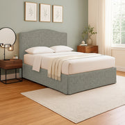 Eccles, Letto Singolo Sfoderabile Made in Italy, Grigio
