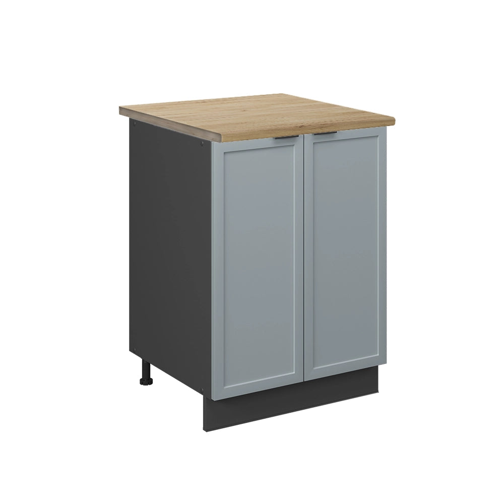 Vicco Mobiletto base cucina Blu-grigio chiaro 60 cm , PL Rovere
