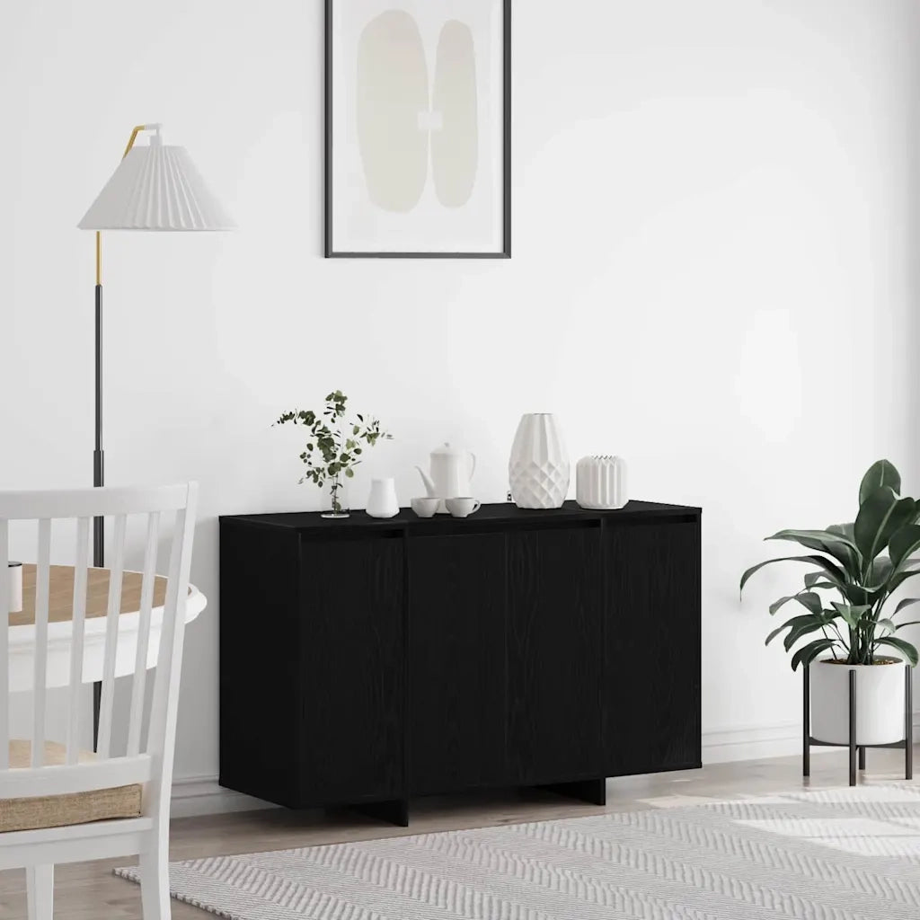 Credenza Rovere nero 120 x 41 x 75 cm Legno multistrato 3333905