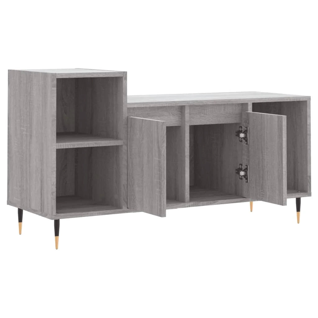 Mobile TV multimediale mensola TV credenza TV sala da pranzo soggiorno camera da letto Sonoma 100 x 35 x 55 cm legno ingegnerizzato grigio 02_0028339