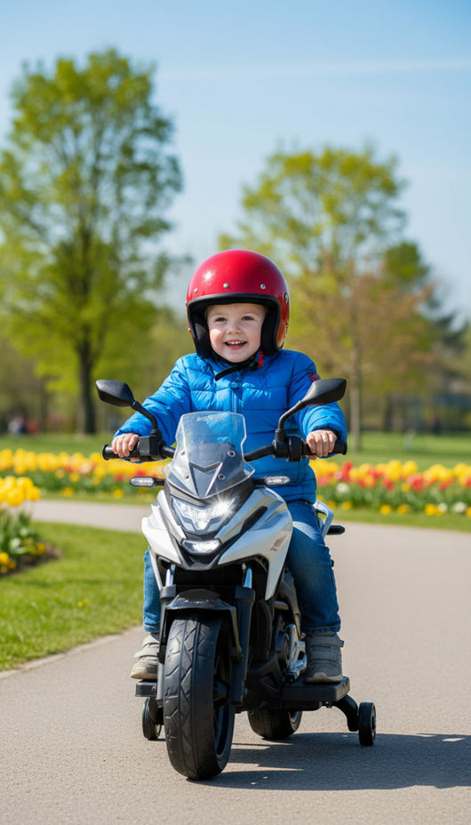 Moto Elettrica per Bambini Licenza Ufficiale Honda NC750X 12V 4,5Ah Bianco