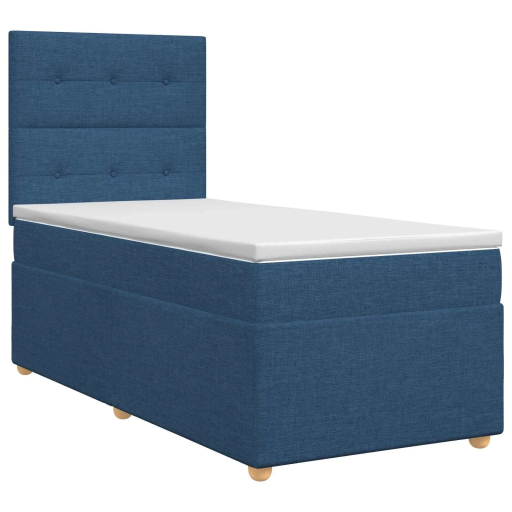 Letto box spring con materasso Blu 80 x 200 cm Tessuto 3453759