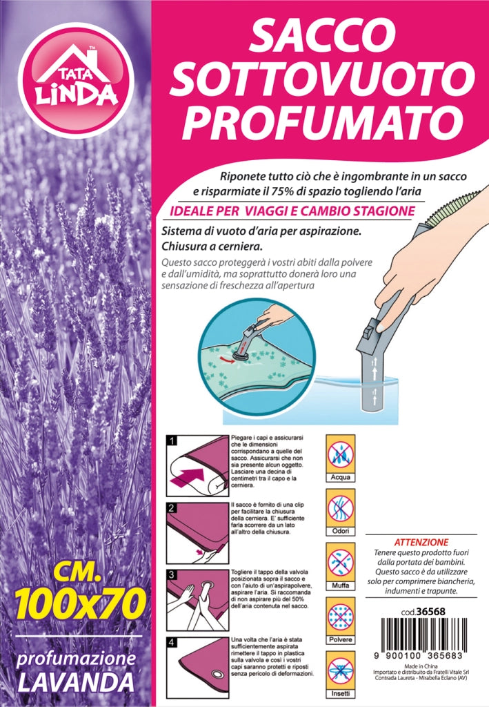 Tata Linda SACCHETTO SOTTOVUOTO MULTIUSO cm. 60x80 12.00 pz