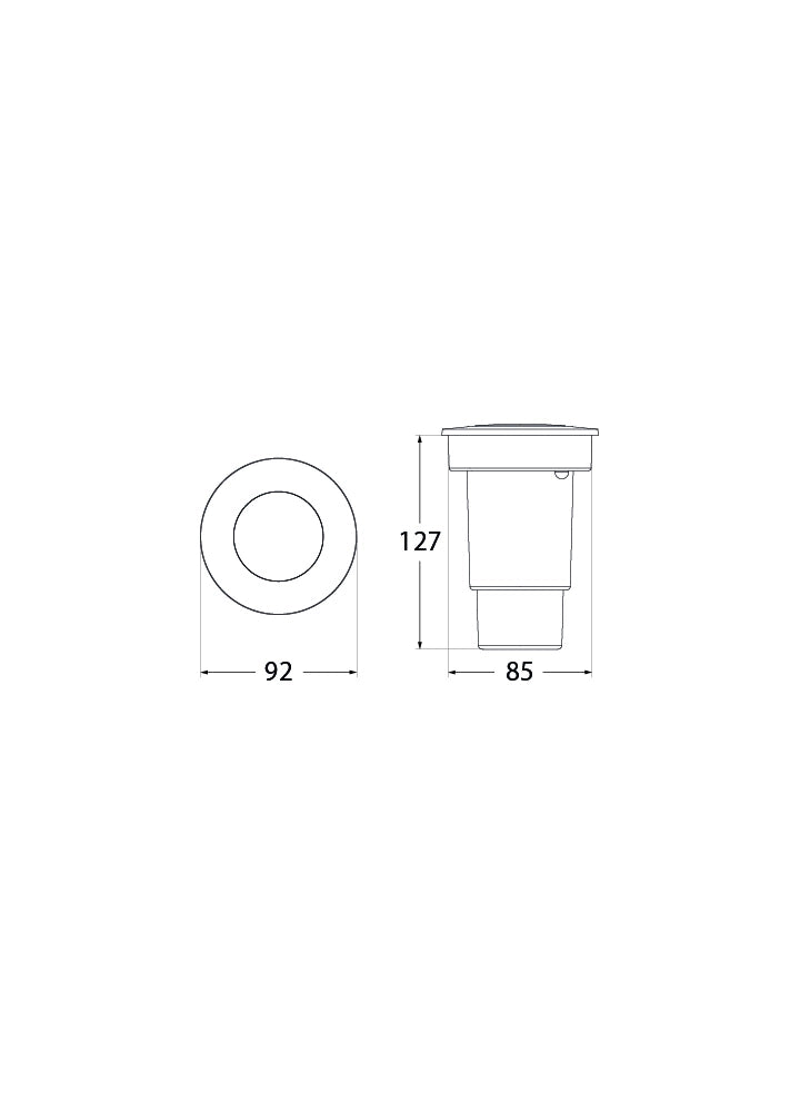 Fumagalli Ceci 90 3 L Faretto Segnapasso 6W Carrabile Calpestabile 3 Fasci Rotondo Incasso Nero Satinato GU10 CCT IP 67