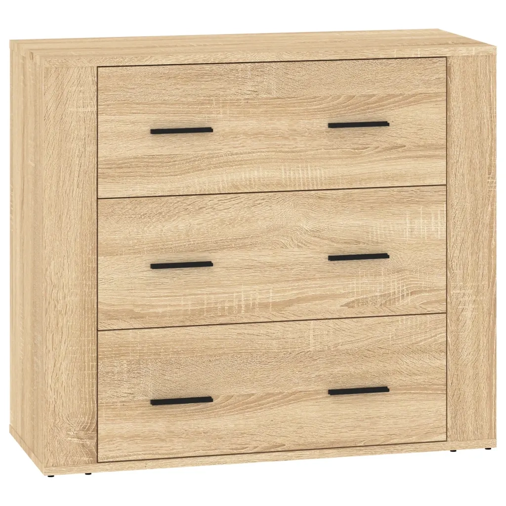 Credenze 3 pz | Madia | Buffet da pranzo | Armadio da pranzo Rovere Sonoma in Legno Multistrato