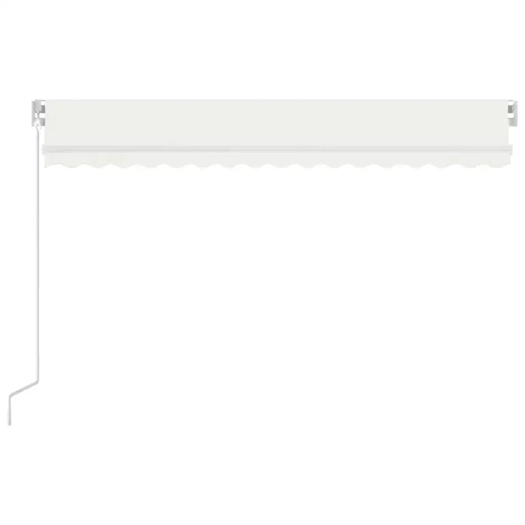 Tenda da Sole Retrattile Manuale con LED 400x300 cm Crema 3068902