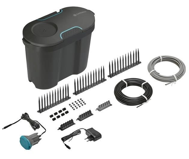 Gardena 13366 Set Irrigazione Vacanze con Serbatoio 10,5 L per 36 Piante Senza Rubinetto colore Nero